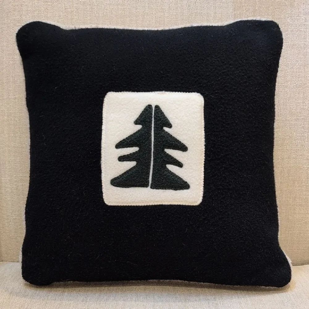 Adirondack Blanket Cozy Throw Pillow Cabin Rustic Nature Pine Tree